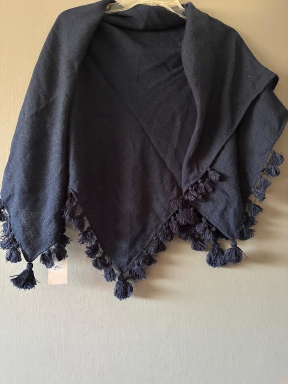 RUE 21 Navy blue Pom-Poms scarf